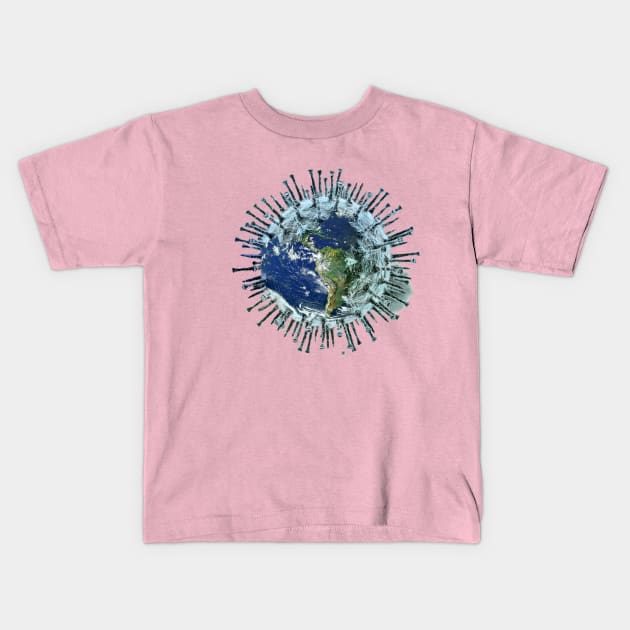 Corona Virus Pandemic Kids T-Shirt by FifthBaseShirts